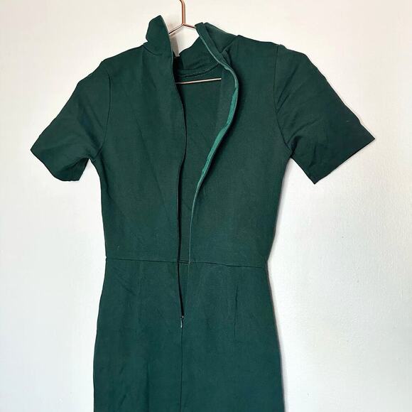 Slate & Willow Green Spruce Ponte Crewn Neckline Sheath Dress Size Extra Small - Picture 8 of 10